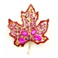 thumbnail image 1 of QQTDFG Red Enamel Multicolor Crystal Rhinestone Maple Leaf Charm Brooch Pin Party Gift-default, 1 of 5