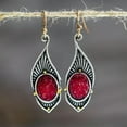 thumbnail image 1 of QQTDFG Retro 925 Silver Dangle Drop Earrings Ear Hook Turquoise Women Fashion Jewelry-#16, 1 of 2