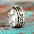thumbnail image 1 of QQTDFG Retro Women 925 Silver Rings Round Cut Turquoise Wedding Jewelry Gifts Size 6-13-#2-6, 1 of 3