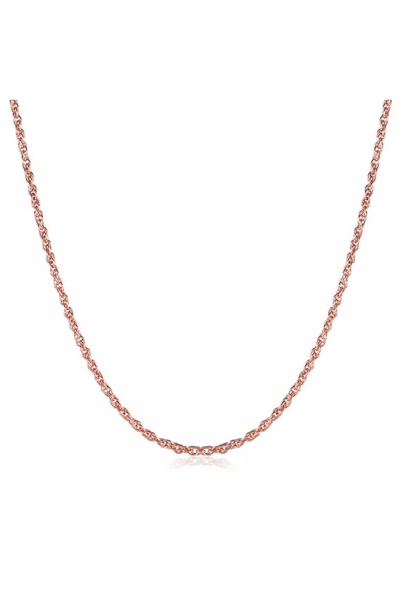 Rose Gold Plated Necklace 25" Inches Chain 1MM Lobster Clasp B328-default