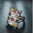 thumbnail image 1 of QQTDFG Round Cubic Zircon 925 Silver Ring Fashion Women Wedding Jewelry Gift Sz 6-10-#6-7, 1 of 1