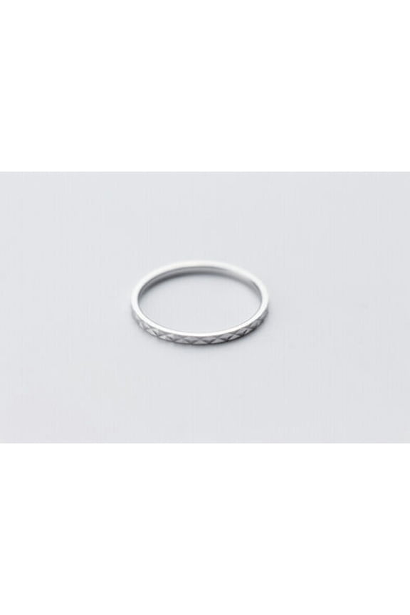 S925 Sterling Silver Bling Plain Dainty Thin Band Knuckle Finger Midi Ring A3226-2.5-Silver