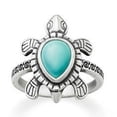 thumbnail image 1 of QQTDFG Simple 925 Silver Turquoise Rings for Women Wedding Jewelry Ring Gift Size 6-10-7-#5, 1 of 1