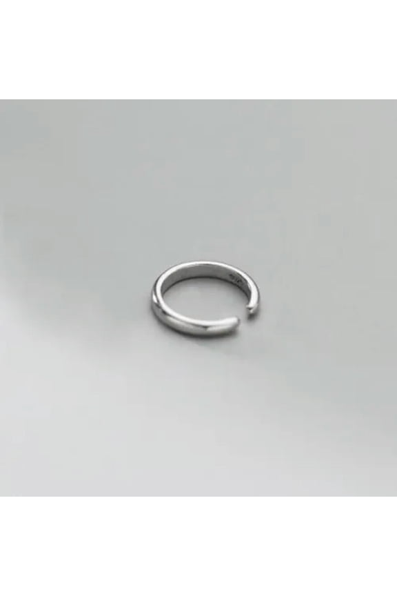 Simple Thin Band Ear Cuff Sterling Silver No-piercing Earring A1674-Silver - 1 single cuff