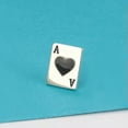 thumbnail image 1 of QQTDFG Solid Sterling Silver Black Ace of Spades Stud Earrings Cards Aces A4198-1 single earring, 1 of 6