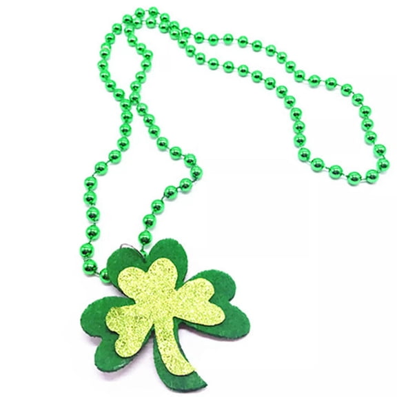 QQTDFG St. Patrick's Day Irish Festival Bead Necklace Sweater Chain Festival Essential-default