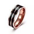 thumbnail image 1 of QQTDFG Stainless Steel Band Wedding Ring Rose Gold Plated Mens Unisex B447-7, 1 of 7
