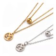 thumbnail image 1 of QQTDFG Stainless Steel Double Layer Necklace Pendant Necklace Butterfly 16" Z462-Silver, 1 of 2