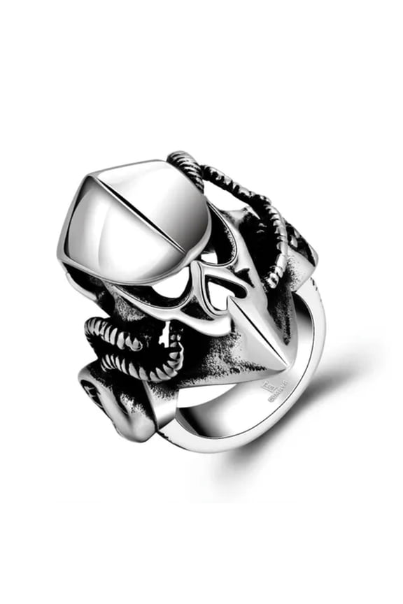 Stainless Steel Gothic Biker Tribal Ring Black Men's Unisex Alien Predator B206-9