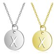 thumbnail image 1 of QQTDFG Stainless Steel Initial Pendant Necklace Alphabet Silver Gold Letter 16" A416-Gold-X, 1 of 2