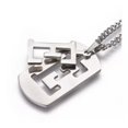 thumbnail image 1 of QQTDFG Stainless Steel Initial Pendant Necklace Lobster Chain Alphabet Letter 27" A385-E, 1 of 3