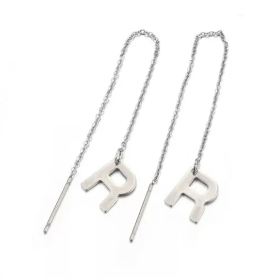 QQTDFG Stainless Steel Stud Earrings Earrings Ear Threads Alphabet Initial Letter Z314-R