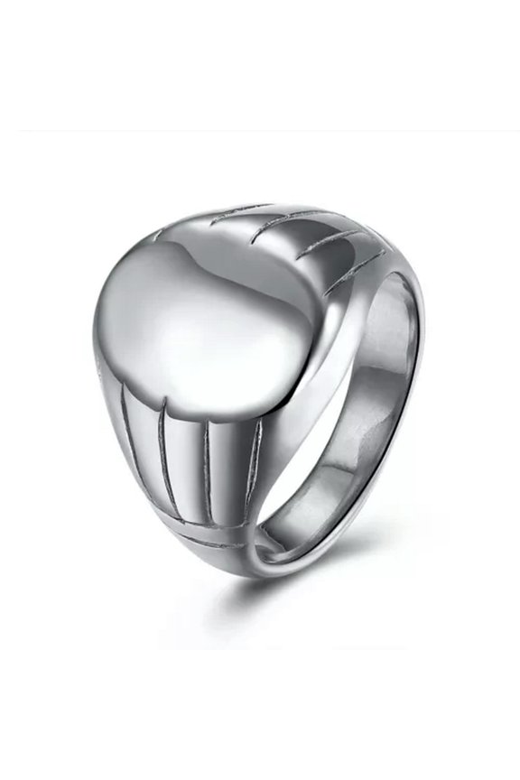 Stainless Steel Yellow Gold Platinum Black Gun Plated Mens Plain Band Ring B554 -Silver-10