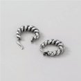 thumbnail image 1 of QQTDFG Sterling Silver Bali Twisted Rope Huggie Hoop Earrings Women Jewelry A4370-default, 1 of 5