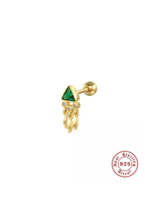 Sterling Silver Helix Cartilage Lip Labret Bar Stud Earing Ear Piercing A4006-B-1 piece