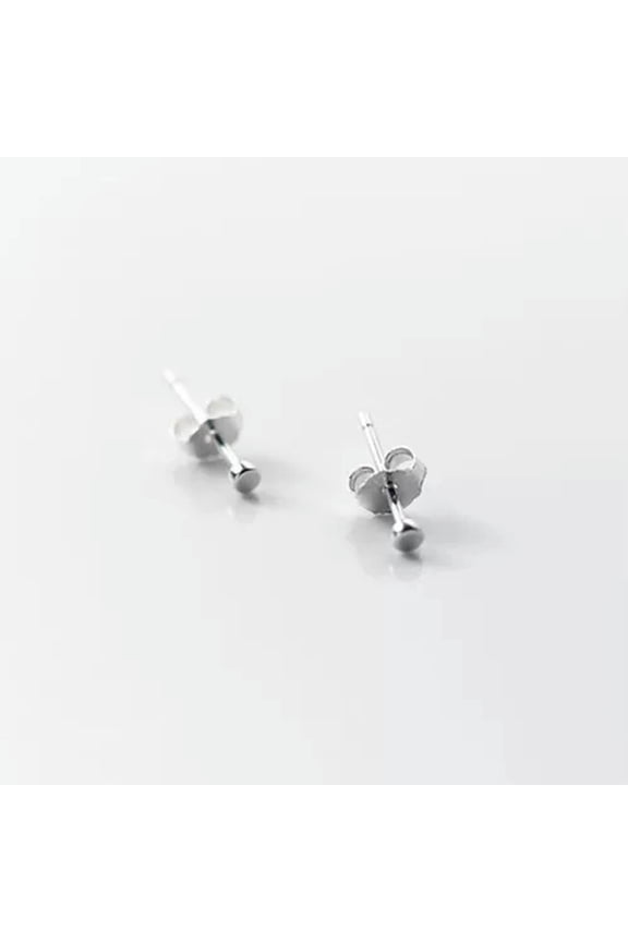 Sterling Silver TINY Flat Round Dot Tragus Helix Stud Earrings 2mm A1721-Silver