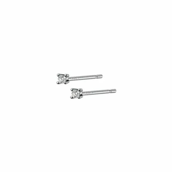 QQTDFG Sterling Silver TINY Solitaire Zirconia Helix Tragus Stud Earrings 1.5mm A4136-Silver