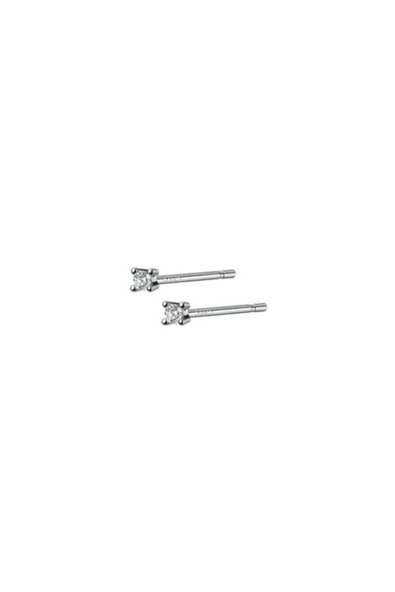 Sterling Silver TINY Solitaire Zirconia Helix Tragus Stud Earrings 1.5mm A4136-Silver