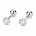 thumbnail image 1 of QQTDFG Sterling Silver Tiny Sun Flower Stud Helix Piercing Earrings A4170-Silver, 1 of 2