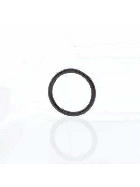 Surgical Steel Double Stack Hoop Clicker Nose Ear Hinged Tragus Multicolor Ring-Black-14g (1.6 mm)-10mm