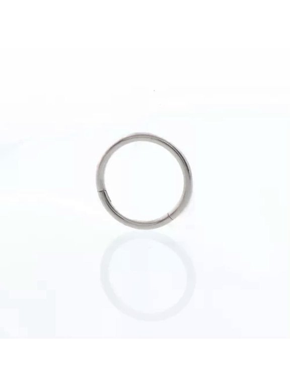 Surgical Steel Double Stack Hoop Clicker Nose Ear Hinged Tragus Multicolor Ring-Steel color-14g (1.6 mm)-10mm