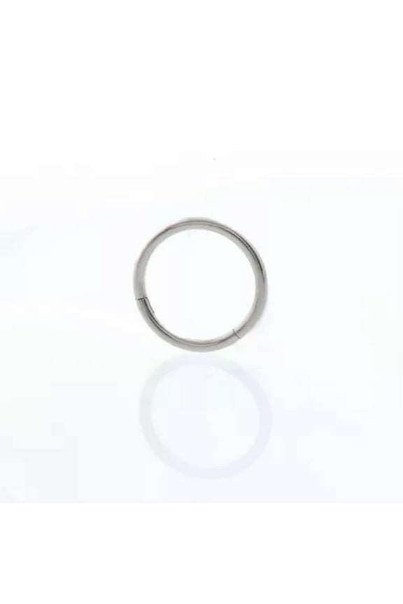 Surgical Steel Double Stack Hoop Clicker Nose Ear Hinged Tragus Multicolor Ring-Steel color-14g (1.6 mm)-10mm