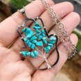 thumbnail image 1 of QQTDFG Turquoise Tree Of Life Stone Palm Necklace Healing Reiki Amulet-default, 1 of 1