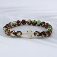 thumbnail image 1 of QQTDFG Unisex Camouflage brown-green Turquoise Cross Bracelet Neutral Accessory-default, 1 of 4