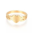 thumbnail image 1 of QQTDFG Valentine's Day 304 Stainless Steel Ring Heart Gold Size 5~9 15~19mm Z682-8, 1 of 3
