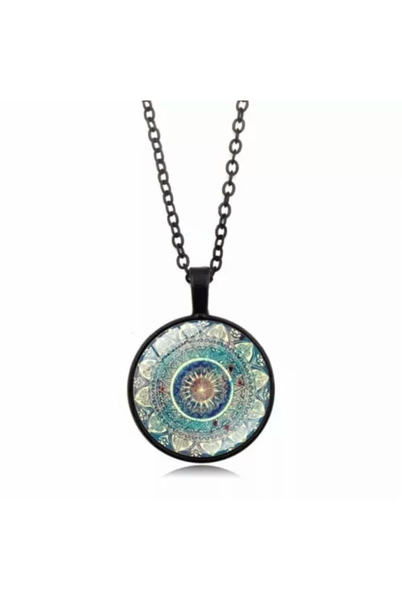Versatile Mandala Yoga Time Gemstone Necklace Engagement Necklaces Unisex-01