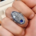 thumbnail image 1 of QQTDFG Vintage 925 Silver Rings Women Cubic Zirconia Wedding Jewelry Rings Gift Sz 6-10-Blue-9, 1 of 8