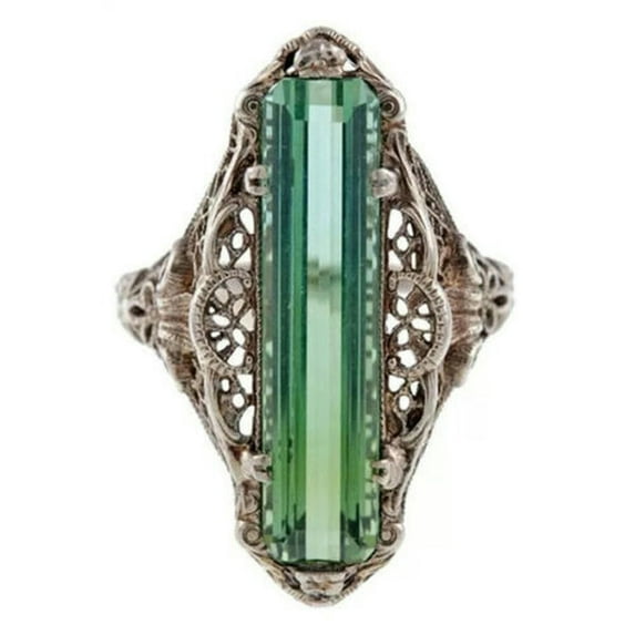 QQTDFG Vintage 925 Silver Turquoise Ring Women Man Wedding Party Gift Jewelry Size 6-10-#13-10