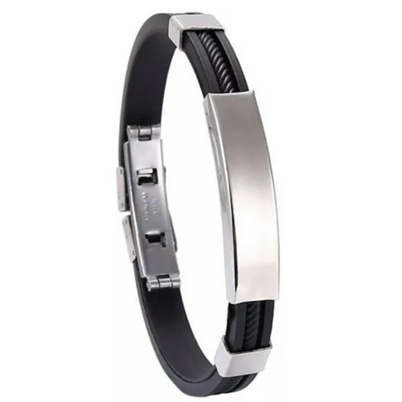 QQTDFG Waterproof Stainless steel Detox Wristband-Black