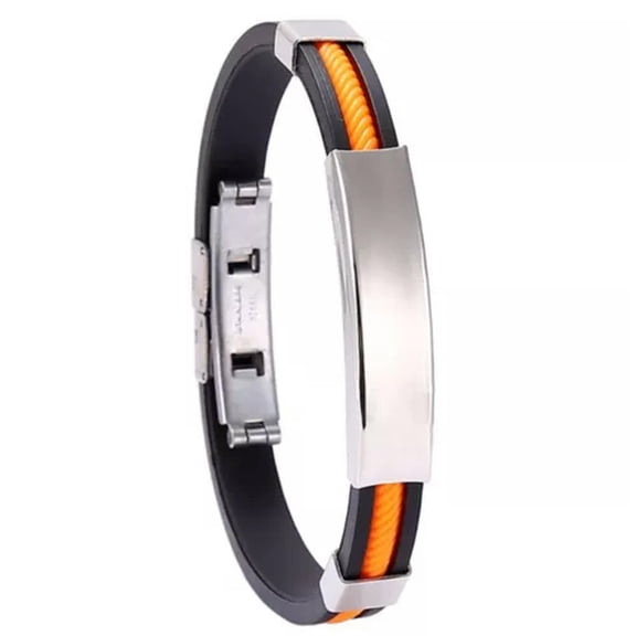 QQTDFG Waterproof Stainless steel Detox Wristband-Orange