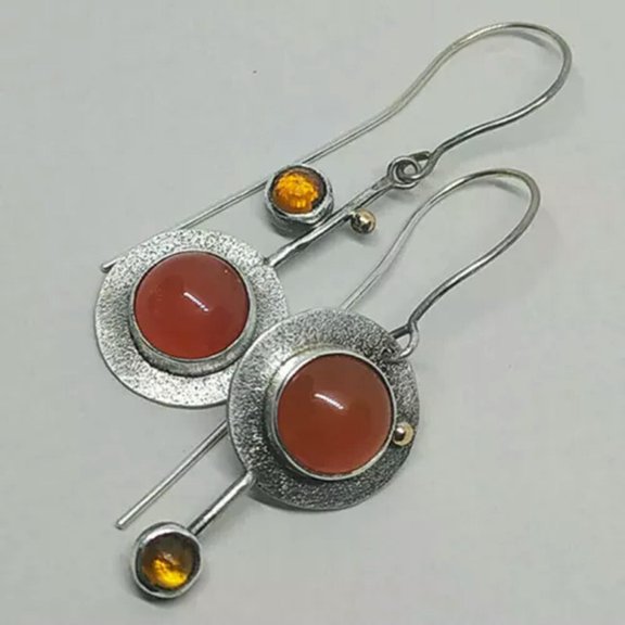 QQTDFG Women 925 Silver Filled Turquoise Dangle Drop Earrings Ear Hook Wedding Jewelry-#13