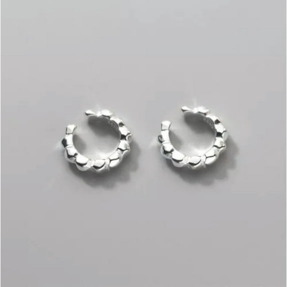 QQTDFG Women Jewelry 925 Sterling Silver Ear Cuff Clip-on Earring A4206-1 pair