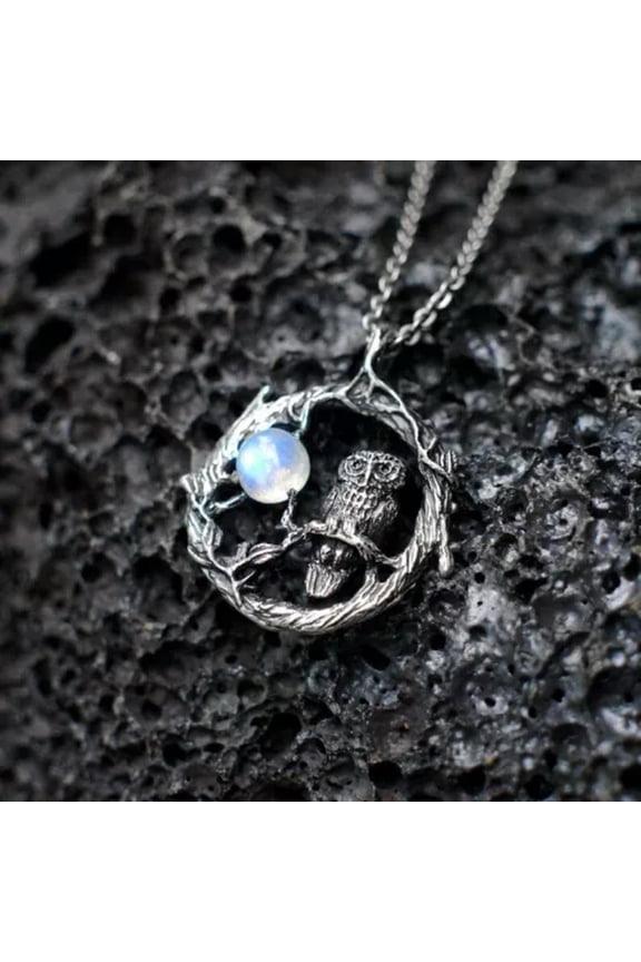 Women Long Sweater Chain Crystal Silver Owl Pendant Necklace Party Jewelry Gifts-#9