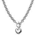 thumbnail image 1 of QQTDFG Women Men Silver Gold Stainless Steel Oval Chain Bangle Necklacec Heart Pendant-10 inch bracelet-8mm wide-Silver, 1 of 5