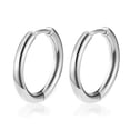 thumbnail image 1 of QQTDFG Women Men Silver Stainless Steel Small Hoop Earrings Ear Cartilage Nose Ring-Silver-12mm, 1 of 9