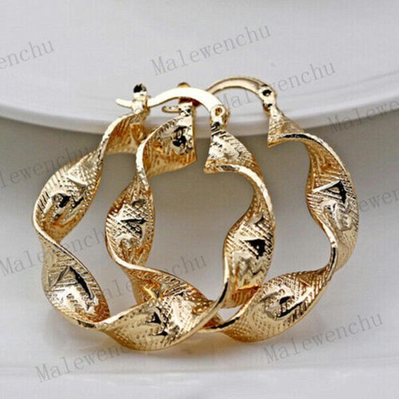 QQTDFG Women Punk Wedding 925 Silver Filled Hoop Earrings Cubic Zirconia Jewelry-Style-14