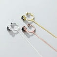 thumbnail image 1 of QQTDFG Women Sterling Silver CZ Ear Cuff Threader Ear Thread Through Earring A1012-Silver-White - 1 pair, 1 of 7