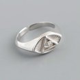 thumbnail image 1 of QQTDFG Women Sterling Silver Eye of Providence Open Ring Geometric Jewelry F1307-Silver-7, 1 of 9