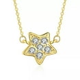 thumbnail image 1 of QQTDFG Yellow Gold Plated Necklace Pendant Star Zirconia 20 Inches 1MM Lobster B175-default, 1 of 7