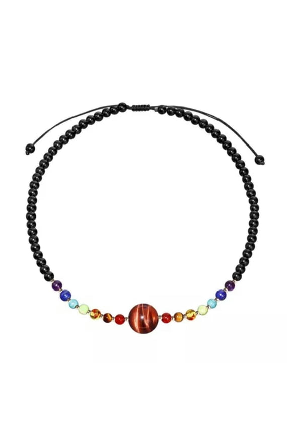 Yoga Prayer Stones 7 Chakra Necklace 7 Chakra Stone Healing Necklace Yoga-Red Tiger Eye
