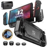QQV forDockable Case for Nintendo Switch 2 2025, Full Protection TPU Grip Protective Cover Accessories Compatible with Switch 2 7.9 Inch and Quick-Release Joy-Con Design Shell