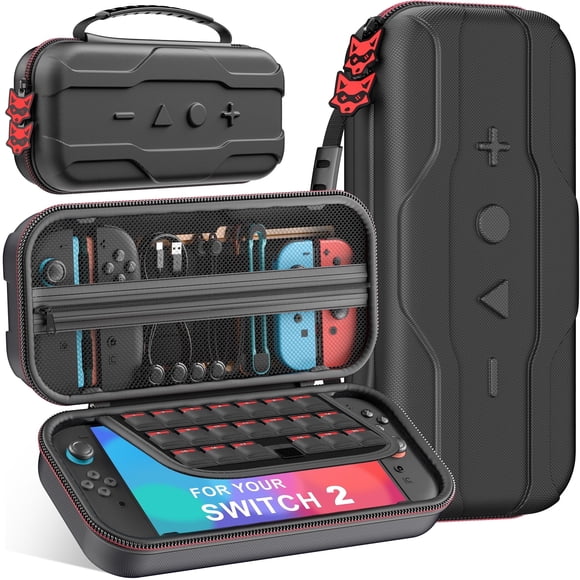 Switch 2 Case | Switch 2 Accessories - QQV Hard Shell Shockproof Carrying Case Compatible with Nintendo Switch 2 (2025)
