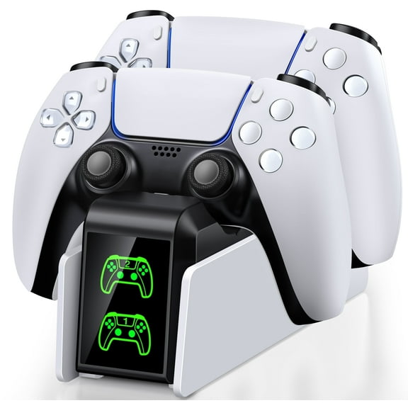 QQV PS5 Controller Charger, with Dual Controller Charging Station for PS5 Dualsense