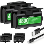 QQV Rechargeable Xbox Controller Battery Pack for Xbox Series X|S/One S|X/One Elite Controllers, Xbox One Controller Batteries Pack Play and Charge Kit USB-C Charging Cable