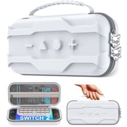 QQV Switch 2 Case, Switch Carrying Case for Switch 2, Switch 2 Accessories for Nintendo Switch 2 Protective Travel Cases Storage Bag-White