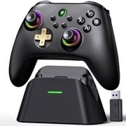 Switch 2 Controller for Switch 2/1/OLED/iPhone/Android/PC, Wireless Pro PC Controller with Charging Dock, 1000Hz Polling Rate,Hall Effect,No Drift, Turbo & Vibration